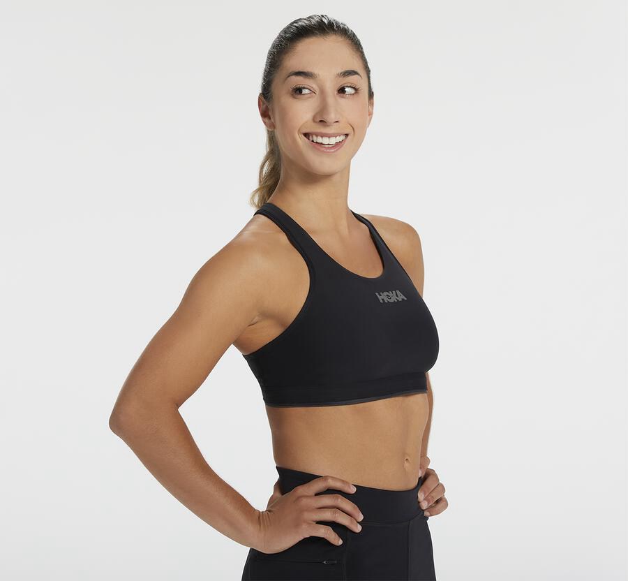 Hoka One One Womens Bra - Performance Sports - Black - BECF41286